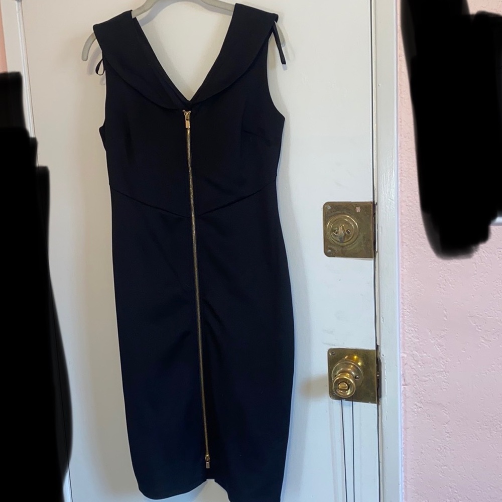 Black Dress Zip Up